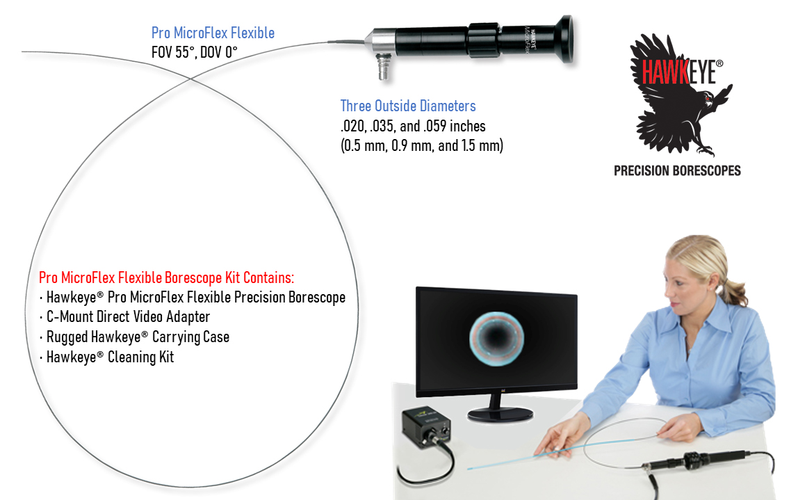 Link to Hawkeye® Pro MicroFlex Flexible Borescopes 0.5 – 1.5mm dia. (.020 – .059″)
