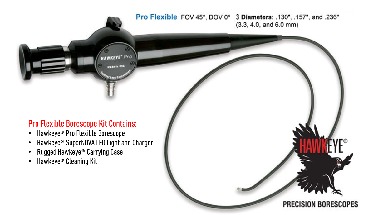 Link to Hawkeye® Pro Flexible Borescopes (3.3 – 6.0 mm dia.)