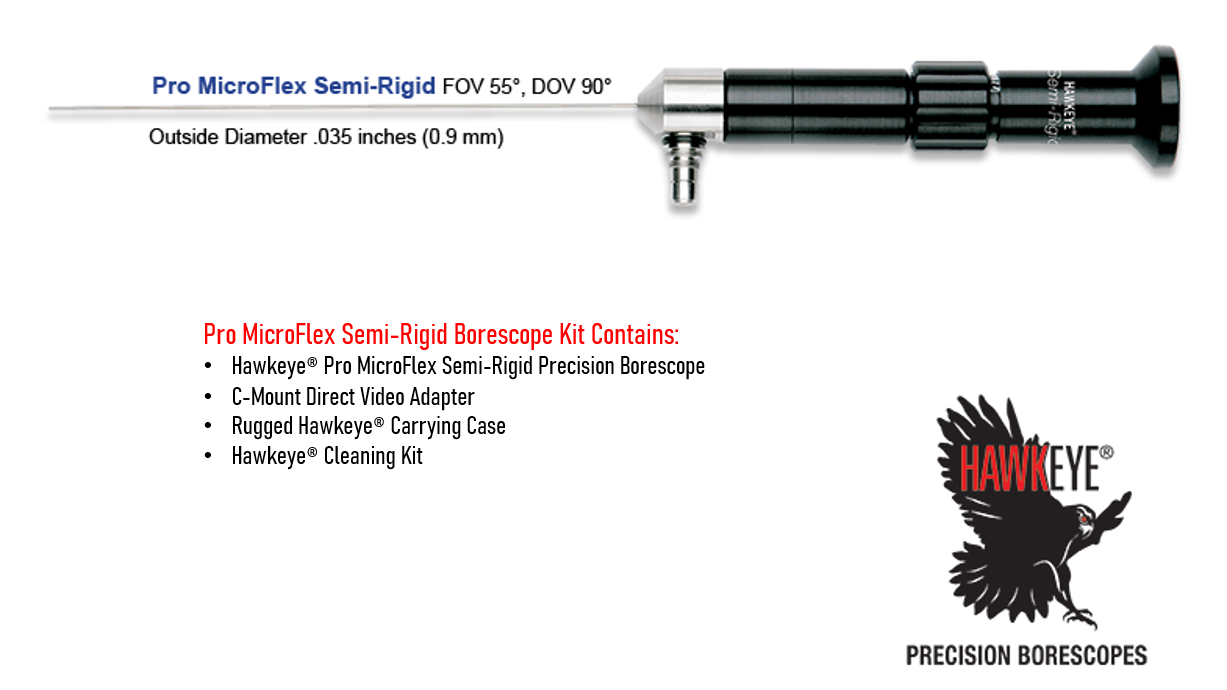 Link to Hawkeye® Pro MicroFlex Semi-Rigid Borescopes .035″(0.9 mm) and .059″ (1.5mm)
