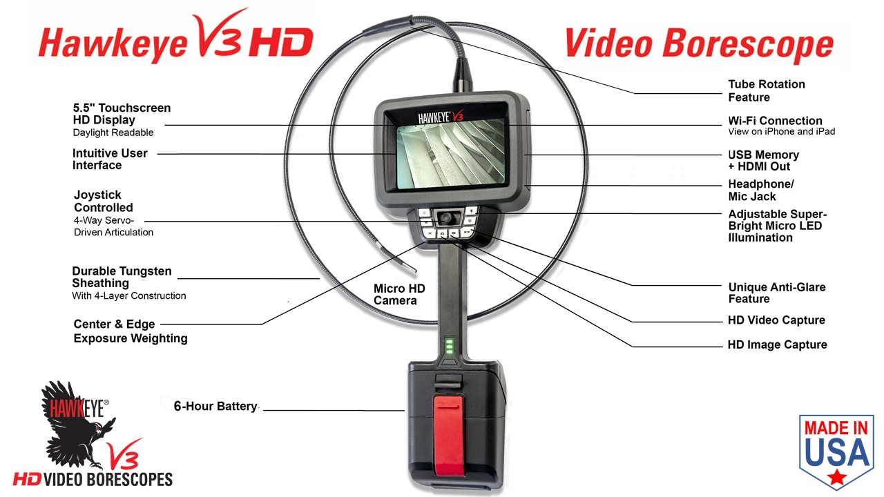 Link to Hawkeye® V3 HD Video Borescopes