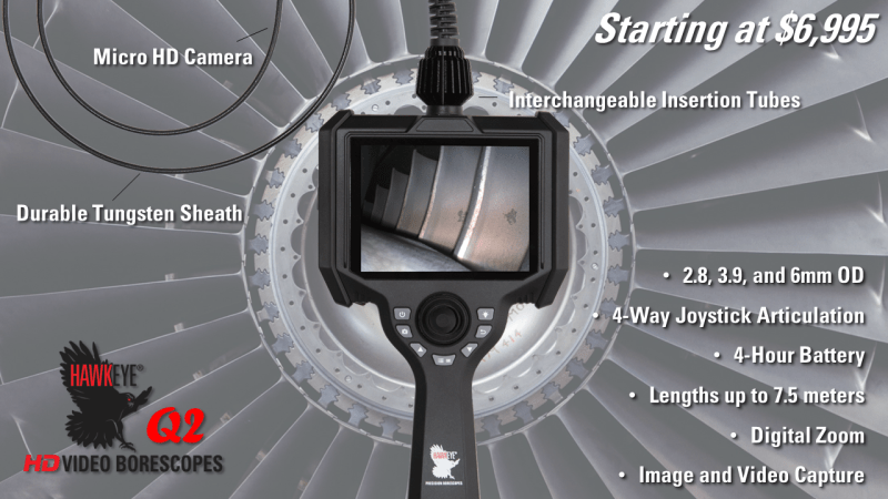 Hawkeye Q2 Video Borescopes Landing